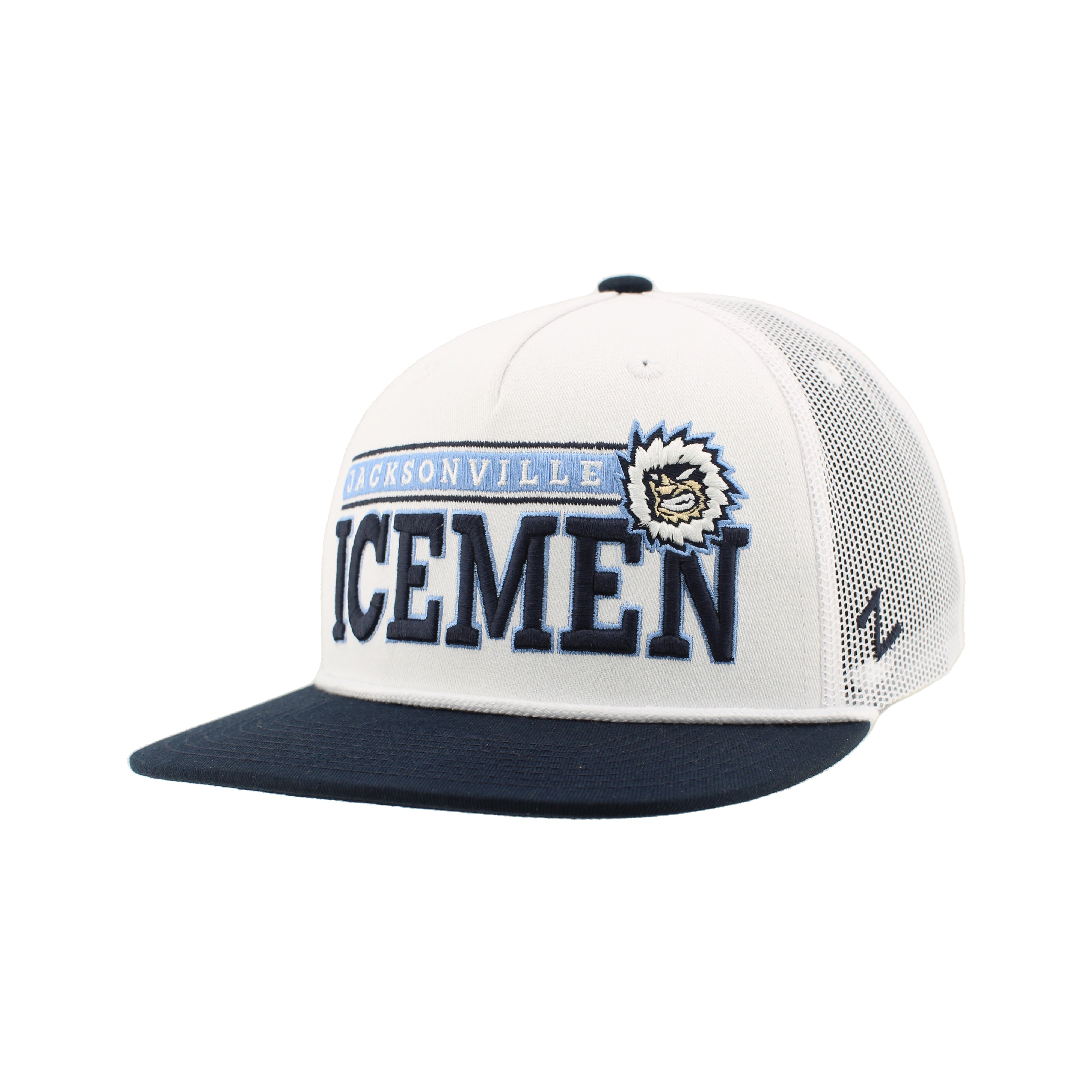 Jacksonville Icemen Trace White Dk Nvy Steely Hat