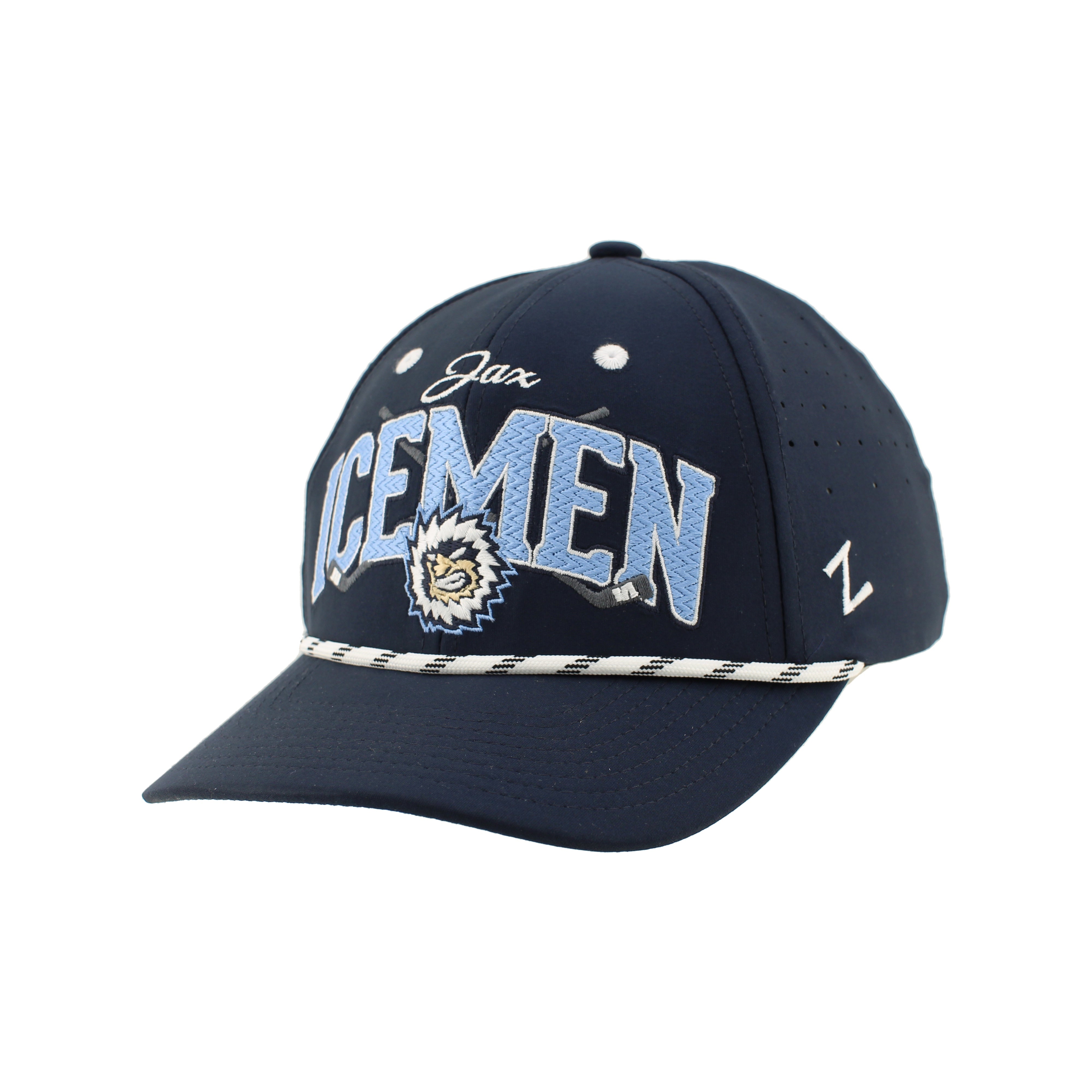 Jackskonville Icemen Ace Dk Navy/White Cross Hat