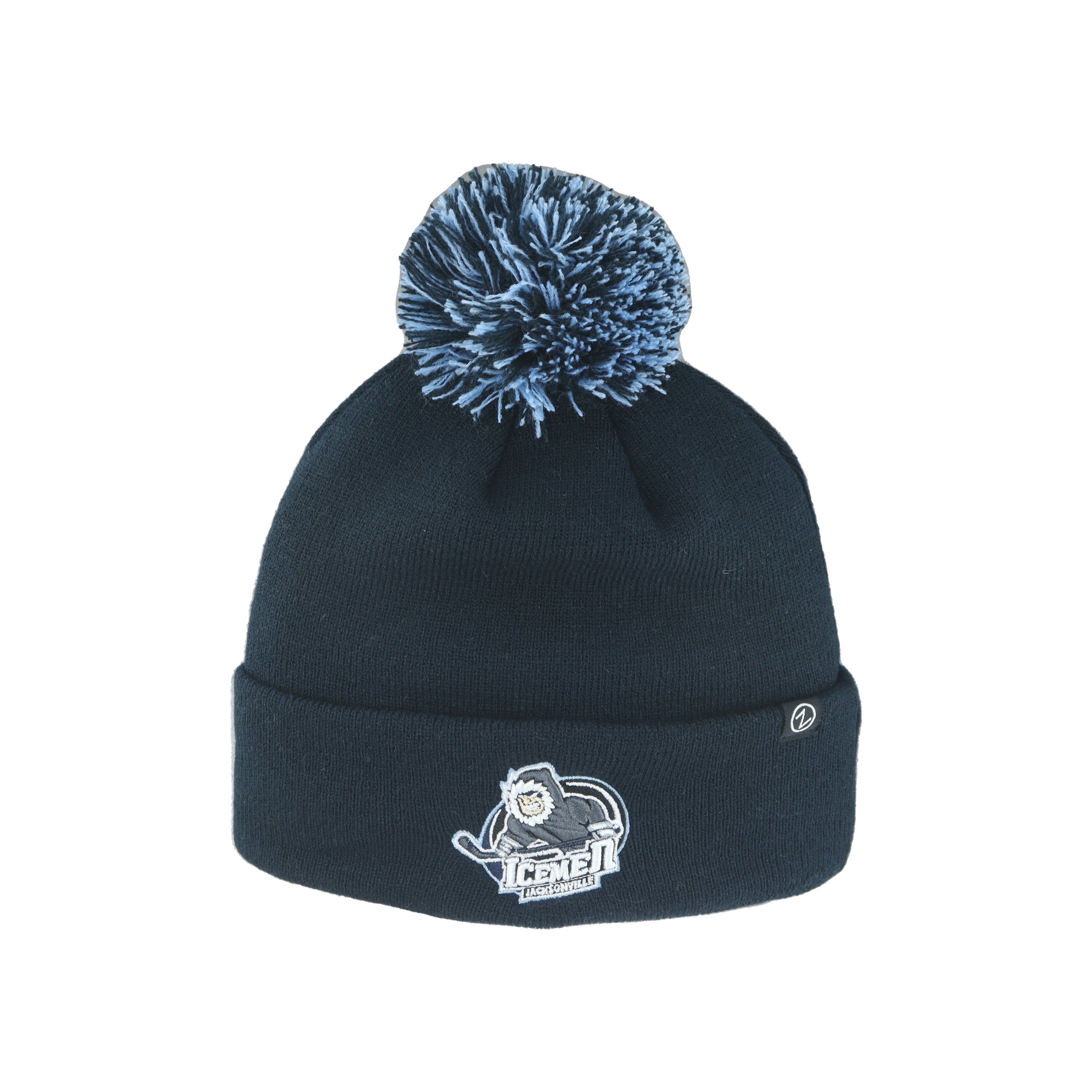 Jacksonville Icemen Pom Dark Navy Official 3D Beanie