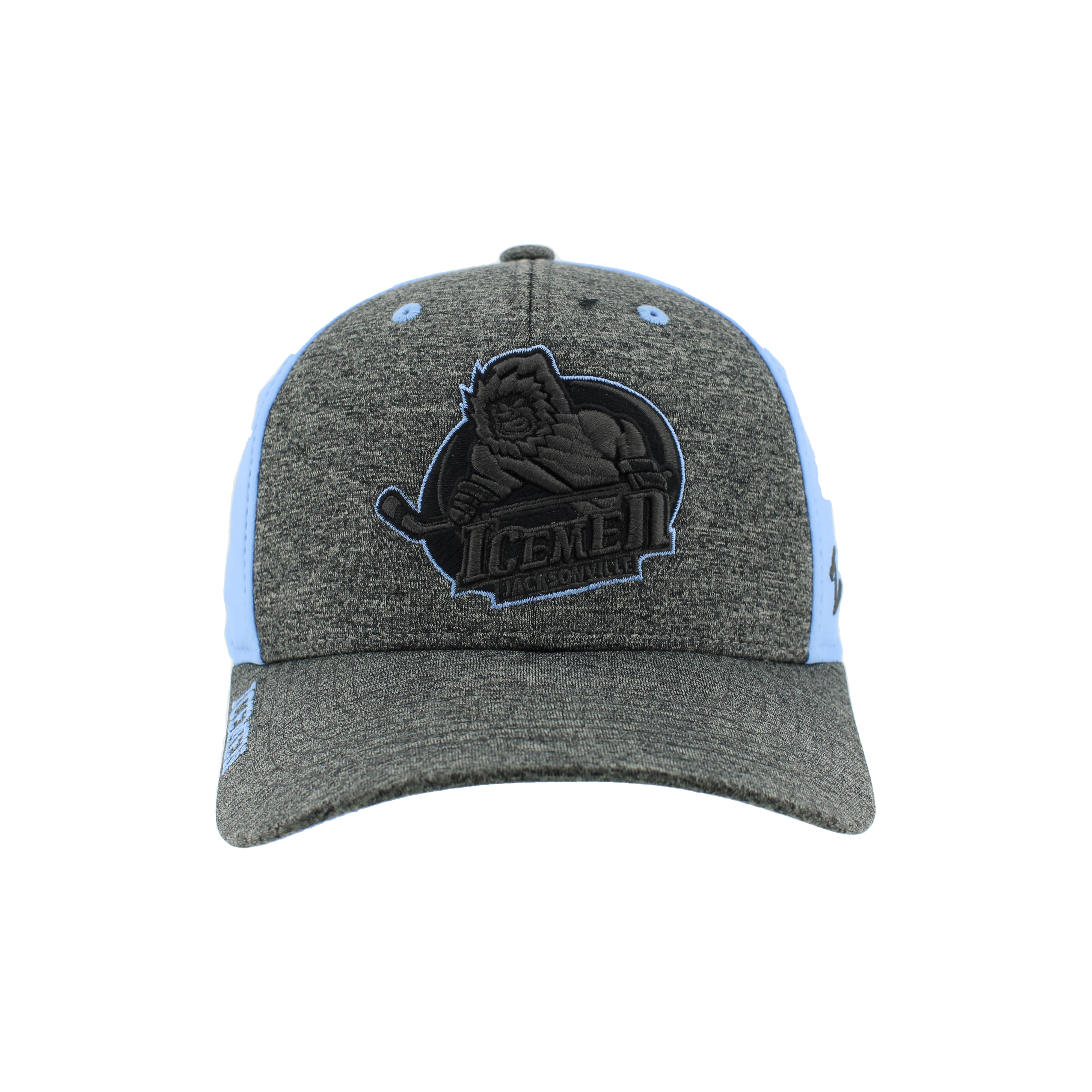 Jacksonville Icemen Myth Heather Charcoal/Lt Blue Fitted Hat
