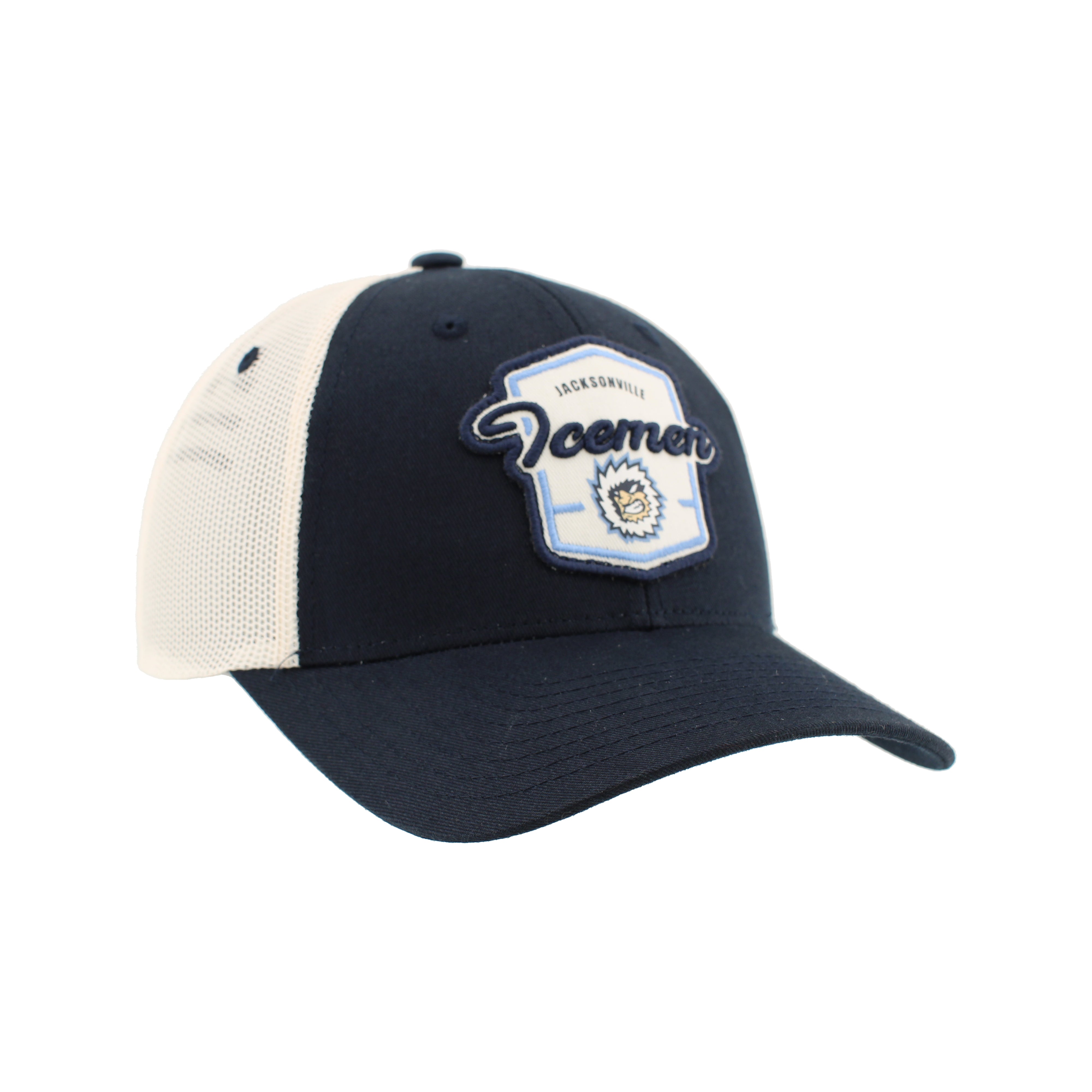 Jacksonville Icemen Big Rig Dark Navy/Crm Dragoon Trucker Hat