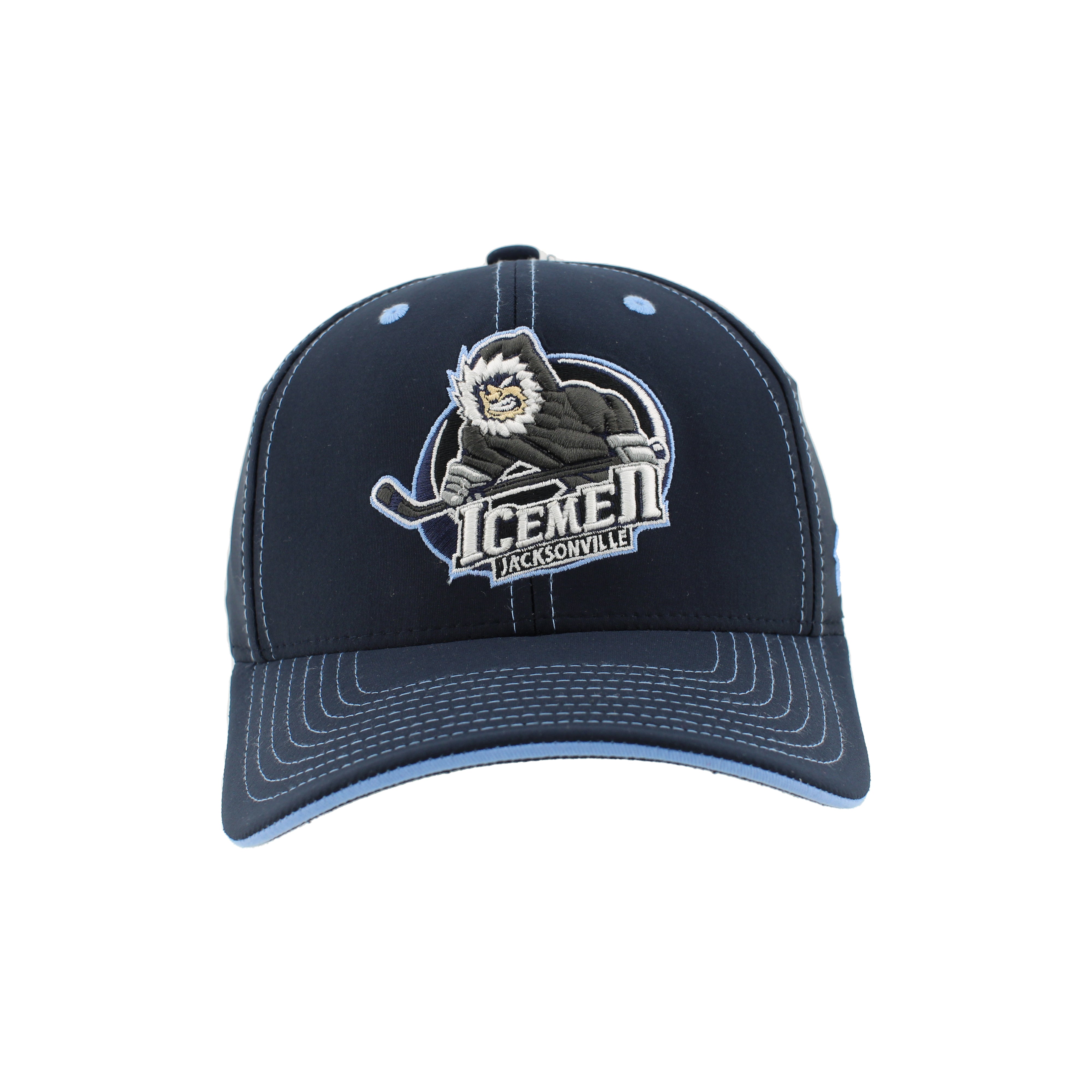 Jacksonville Icemen Hype 2 Dark Navy/ Lt Blue Fitted Hat