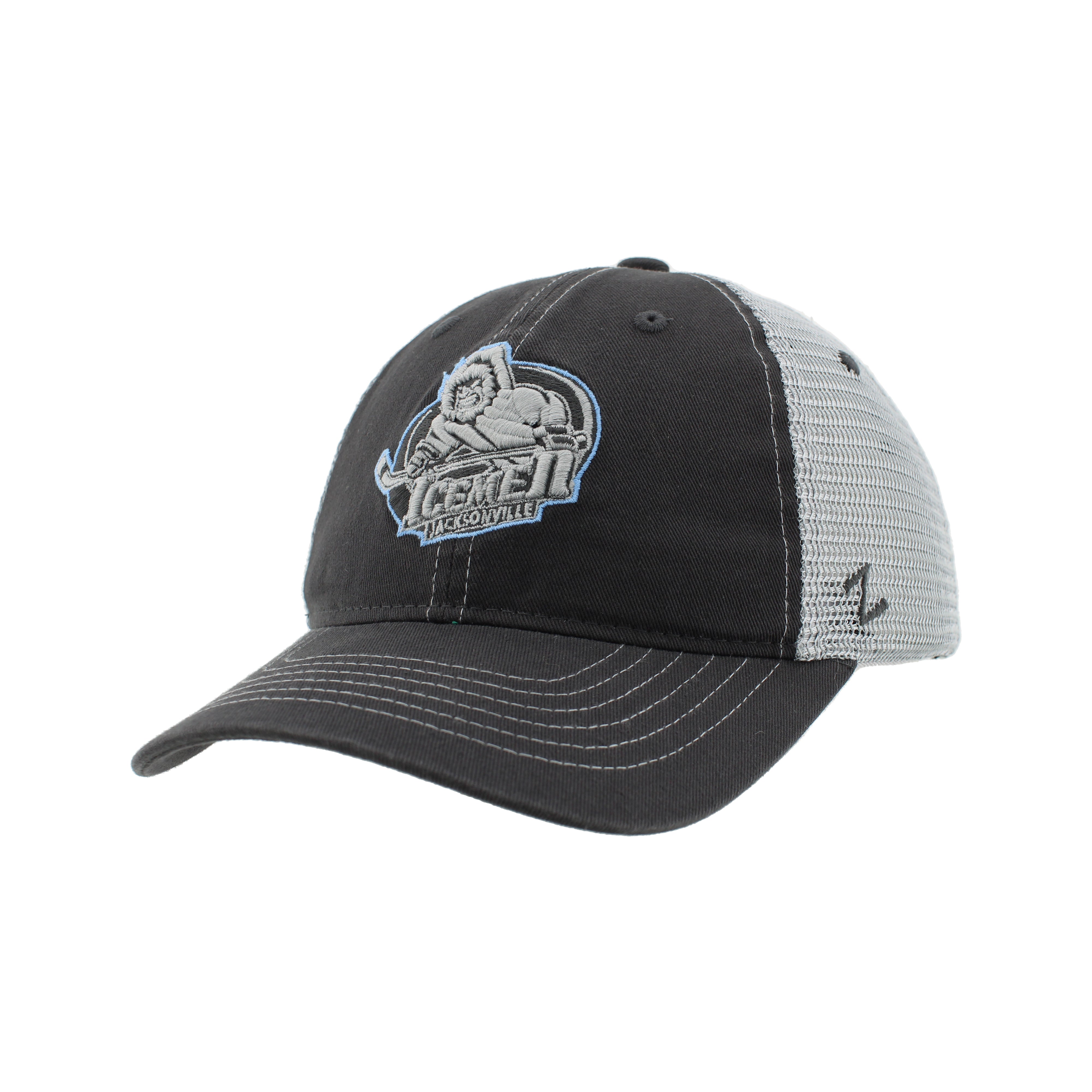 Jacksonville Icemen University Charcol/Light Gray Mesh Adjustable Hat