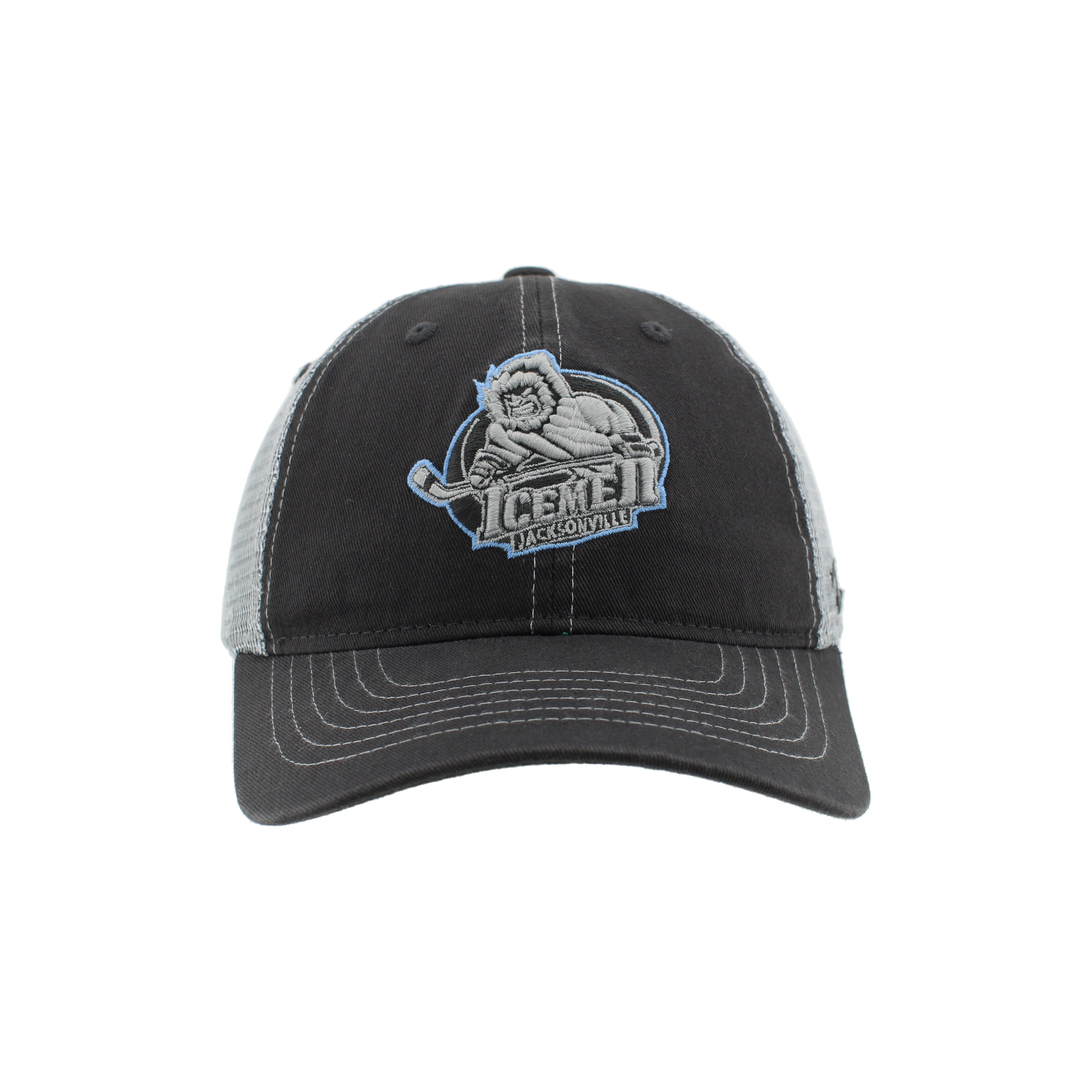 Jacksonville Icemen University Charcol/Light Gray Mesh Adjustable Hat