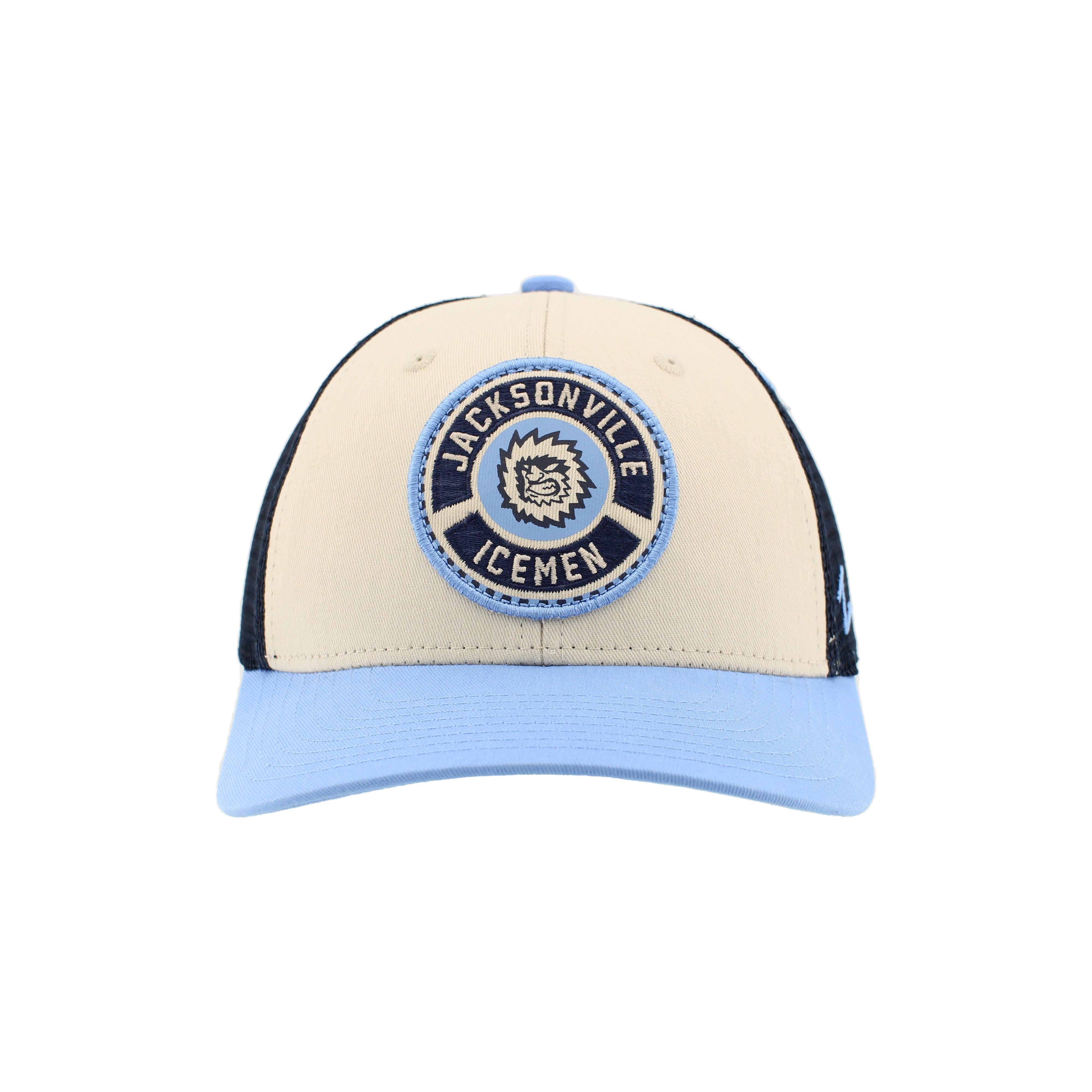 Jacksonville Icemen Homespun Stone/Lt Blue/Navy Adjustable Hat