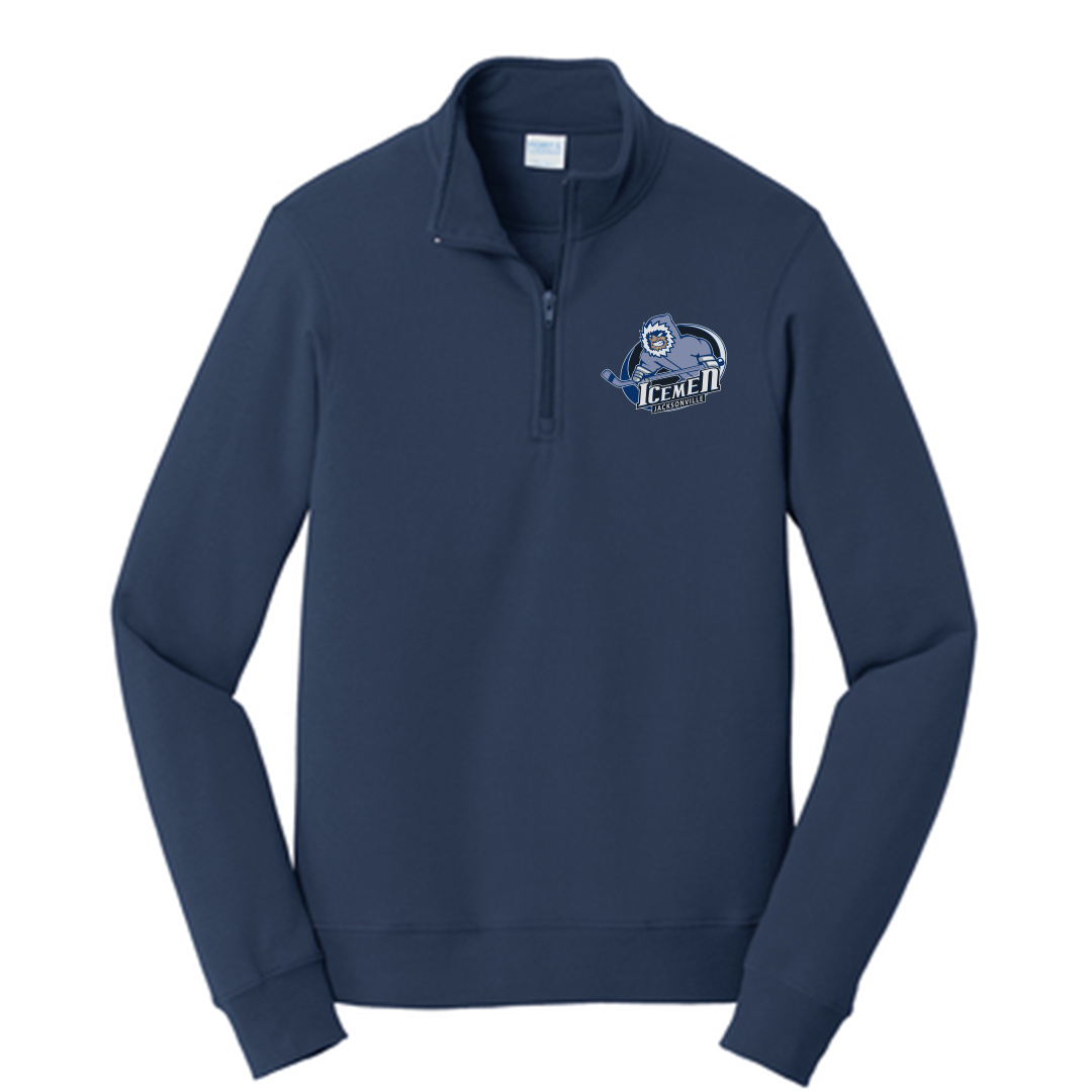 Jacksonville Icemen Navy Embroidered 1/4 Zip Fleece Jacksonville