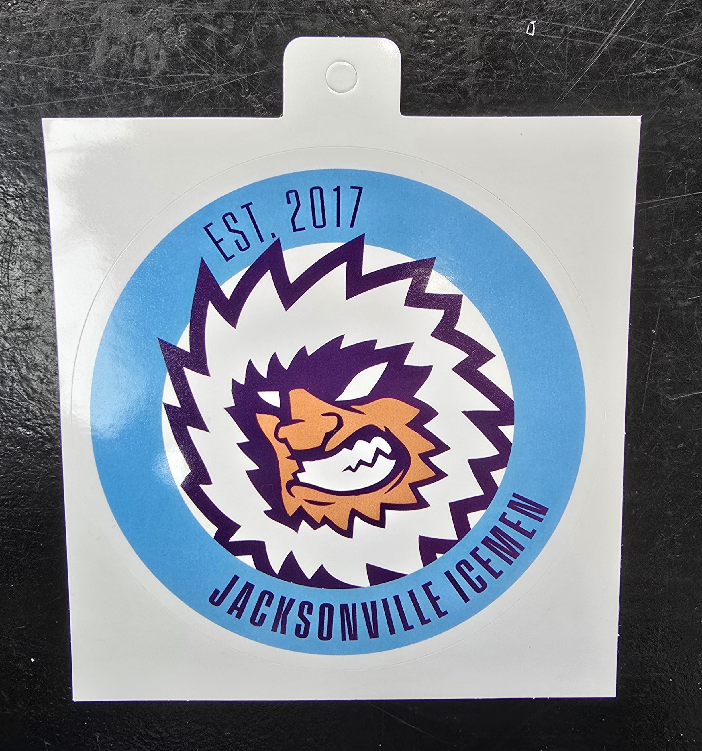 Jacksonville Icemen Blue Circle Sticker