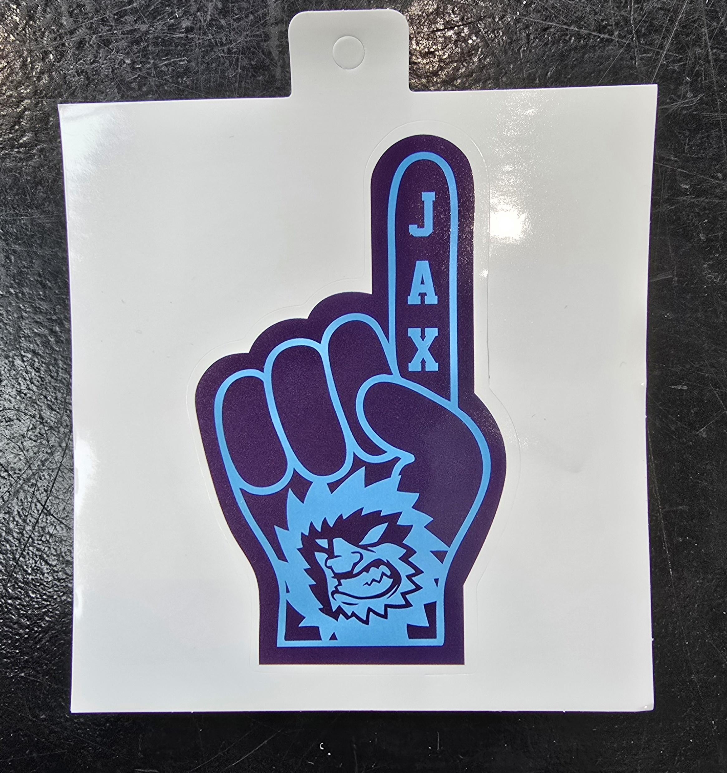 Jacksonville Icemen Foam Finger Sticker