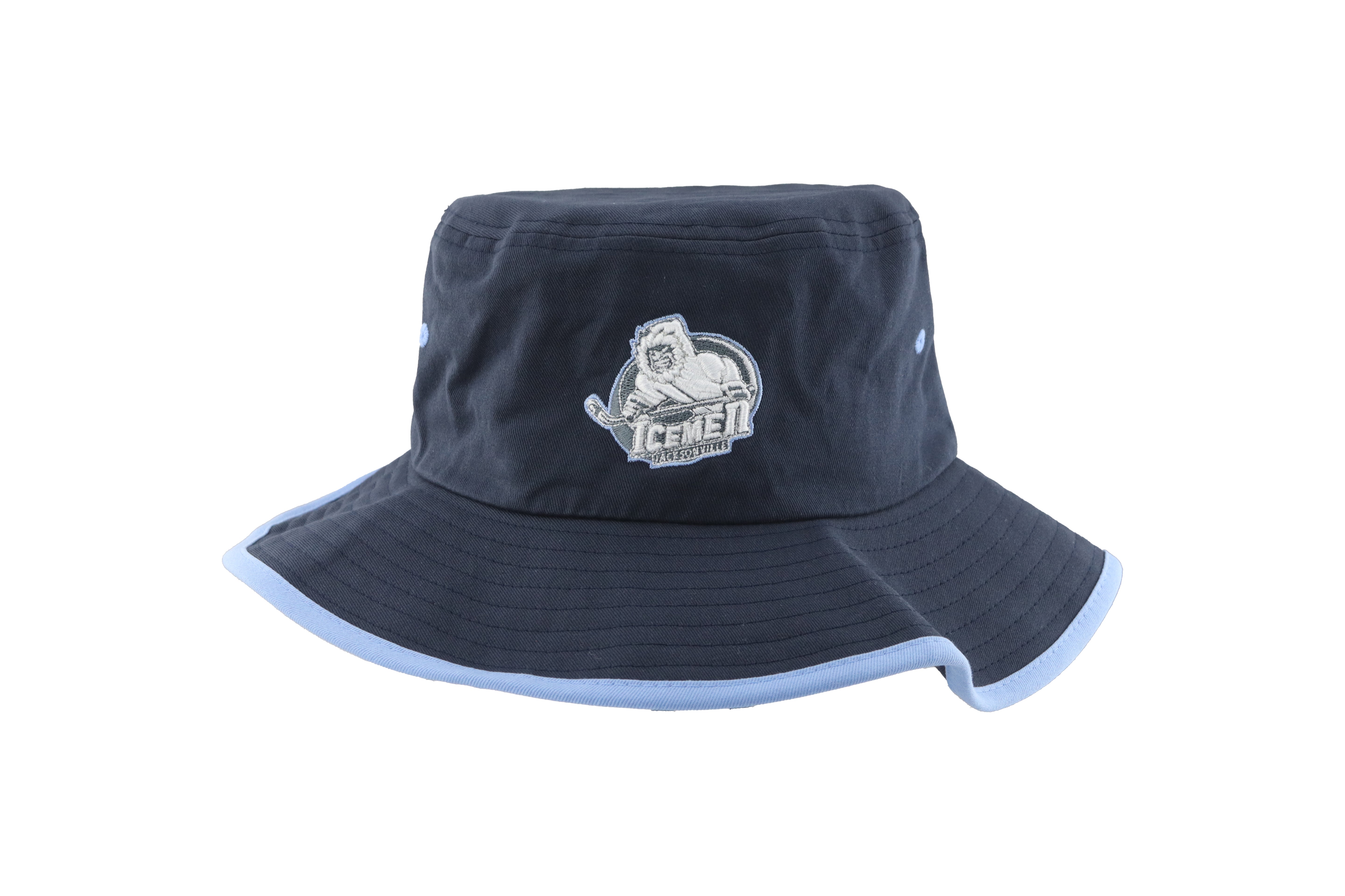 Jacksonville Icemen Cotton Wide Brim Bucket Hat with Drawstring