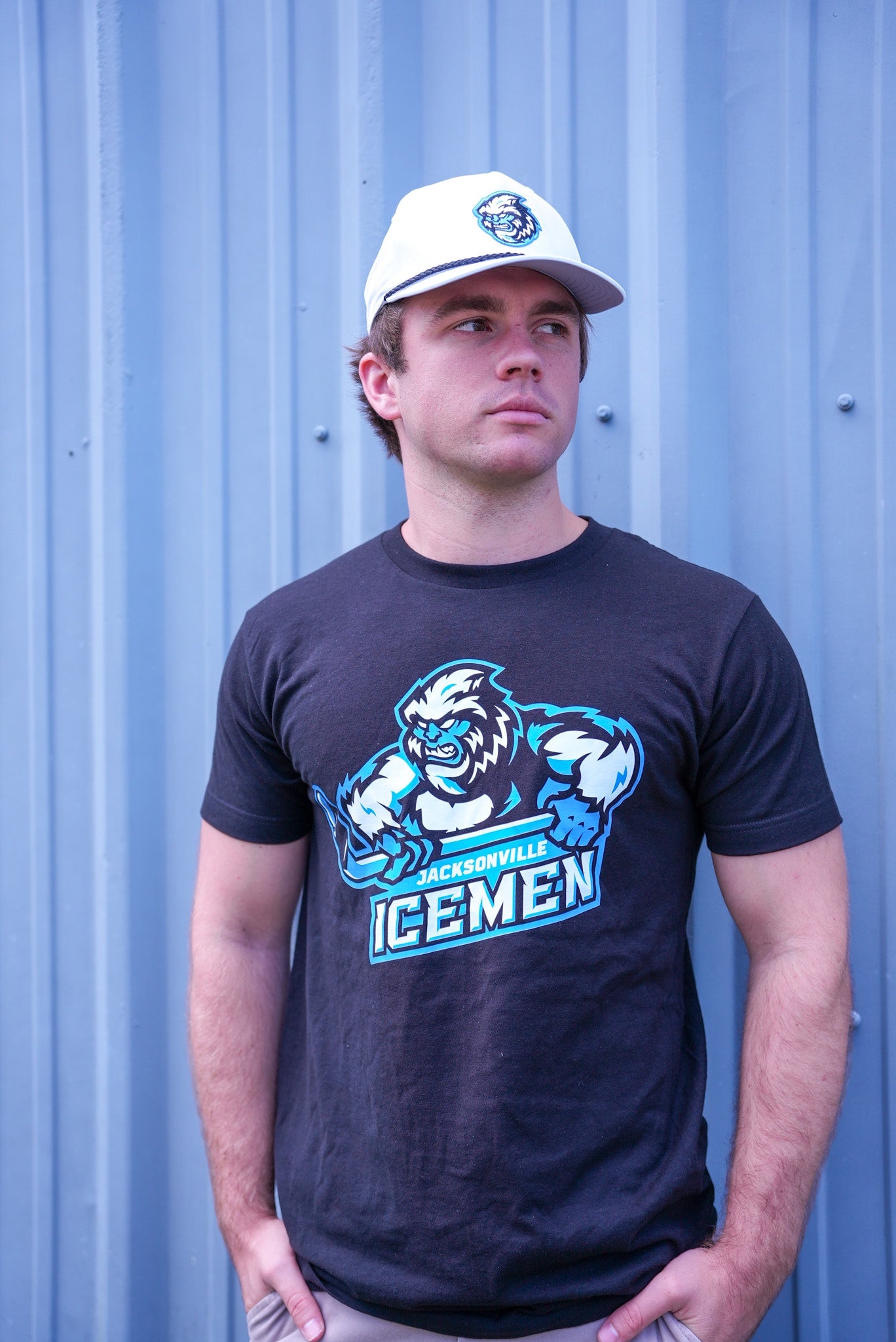 Jacksonville Icemen Black Primary Logo Jersey T-Shirt