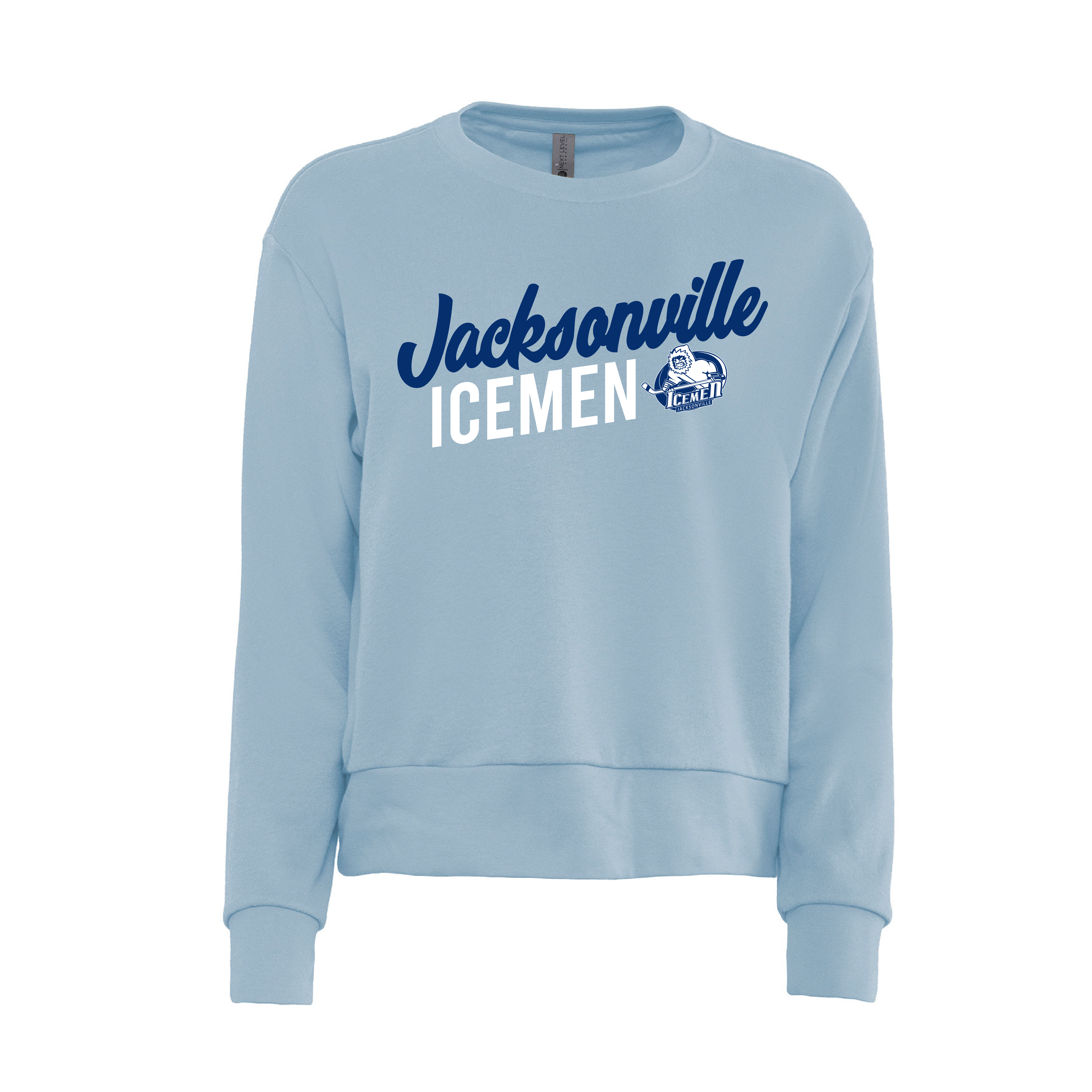 Jacksonville Icemen Women's Stonewash Denim Laguna Sueded Sweatshirt