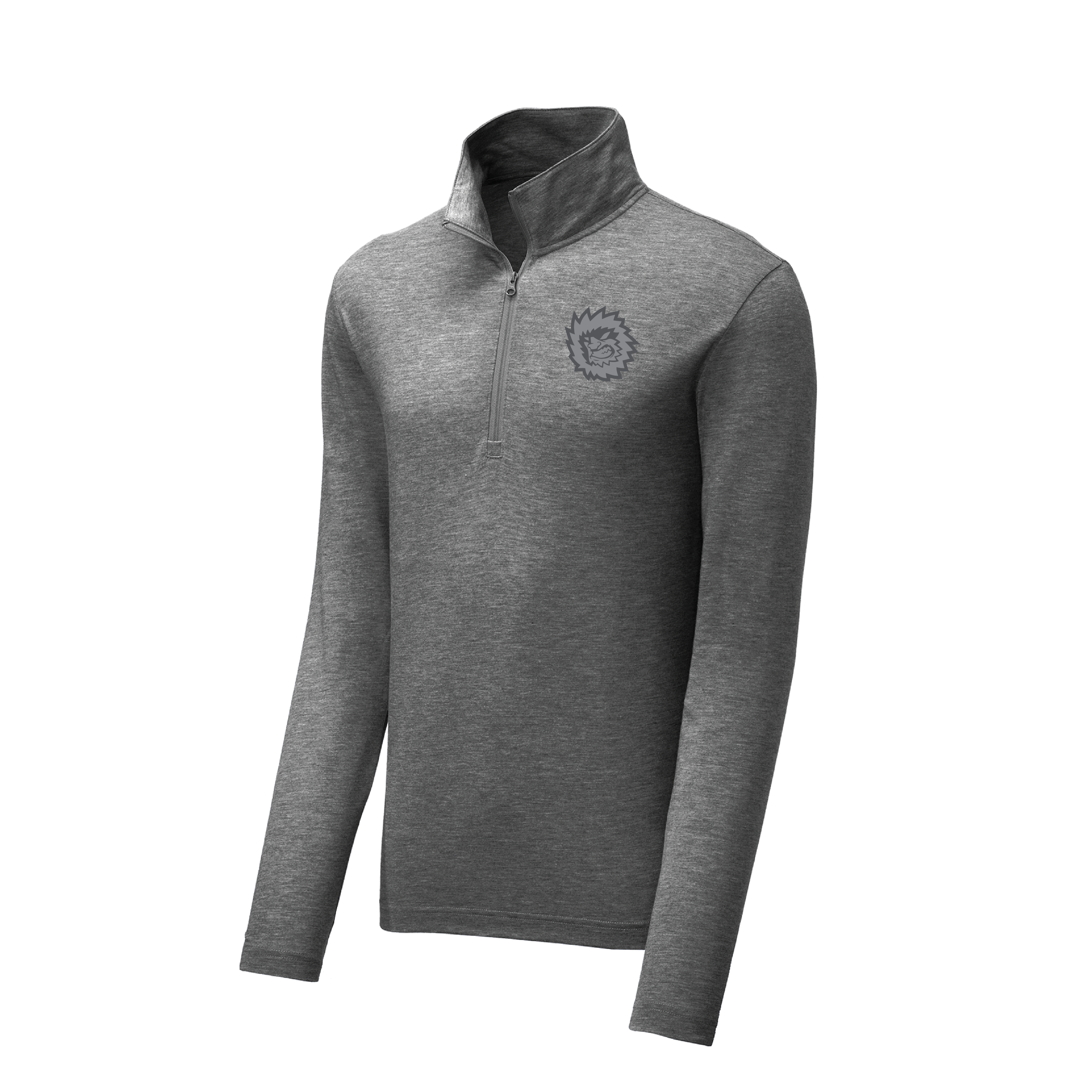 Jacksonville Icemen Dark Grey Heather Sport-Tek Tri-Blend Wicking 1/4-Zip Pullover