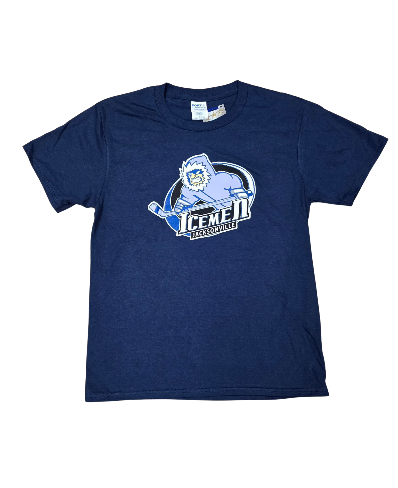 Jacksonville Icemen Youth Navy JAX Tee