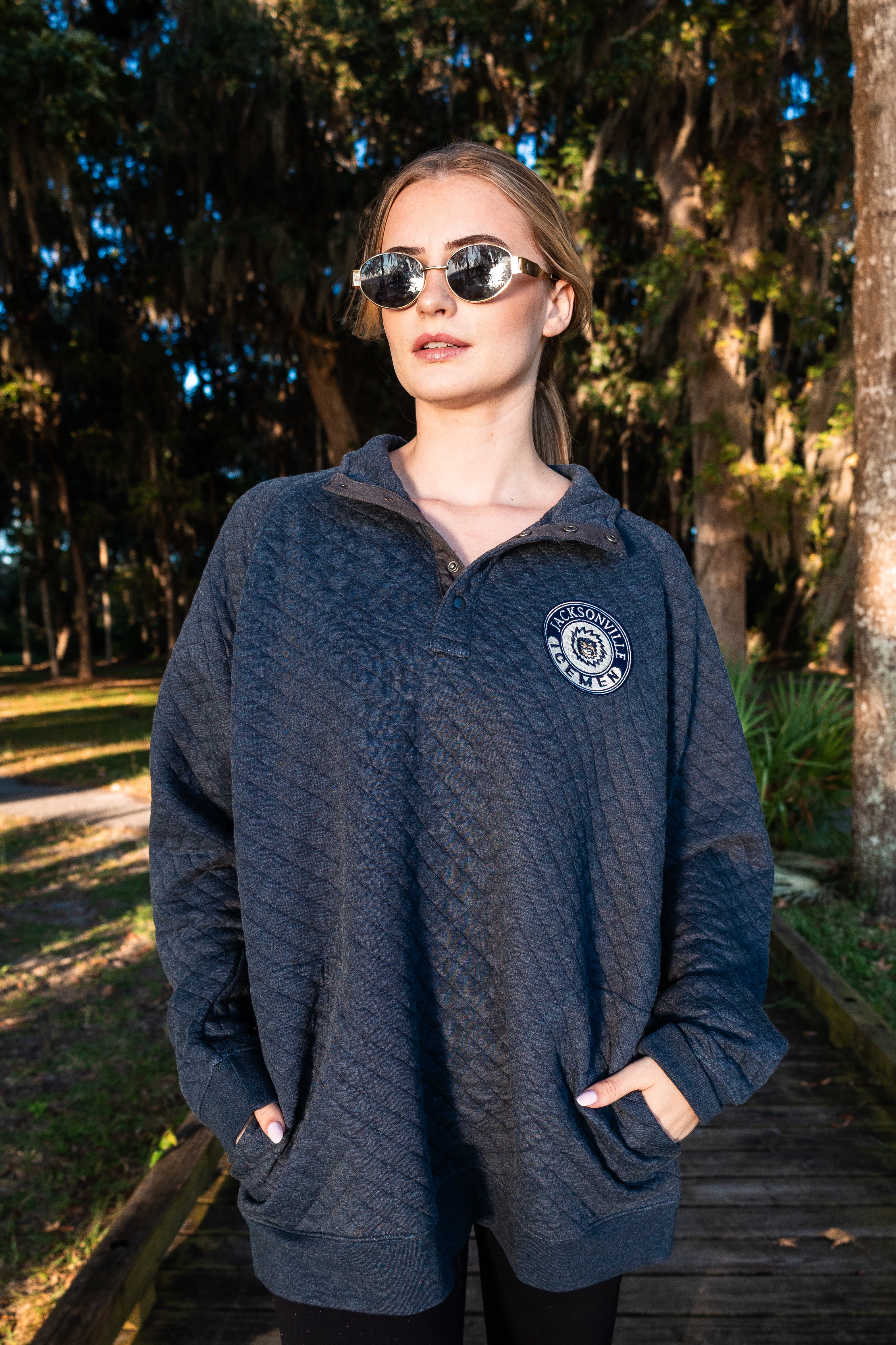 Icemen Navy Morality Button Pullover