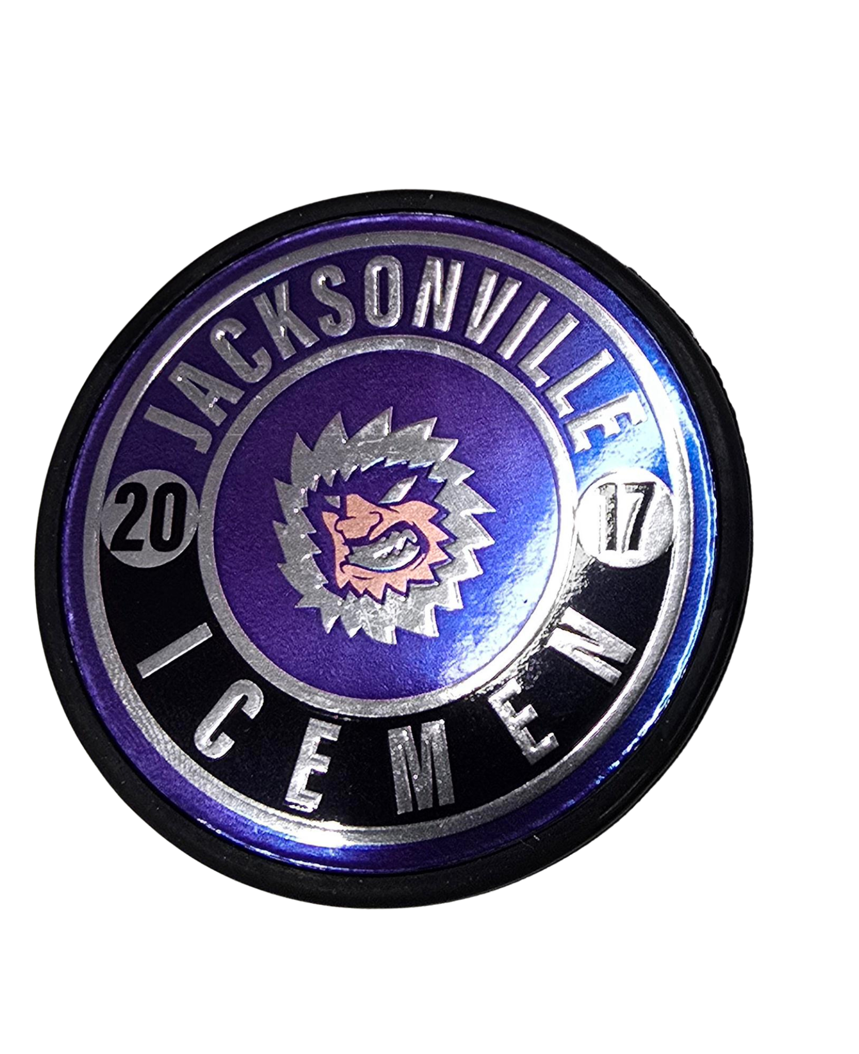 Jacksonville Icemen Metallic Insert Puck