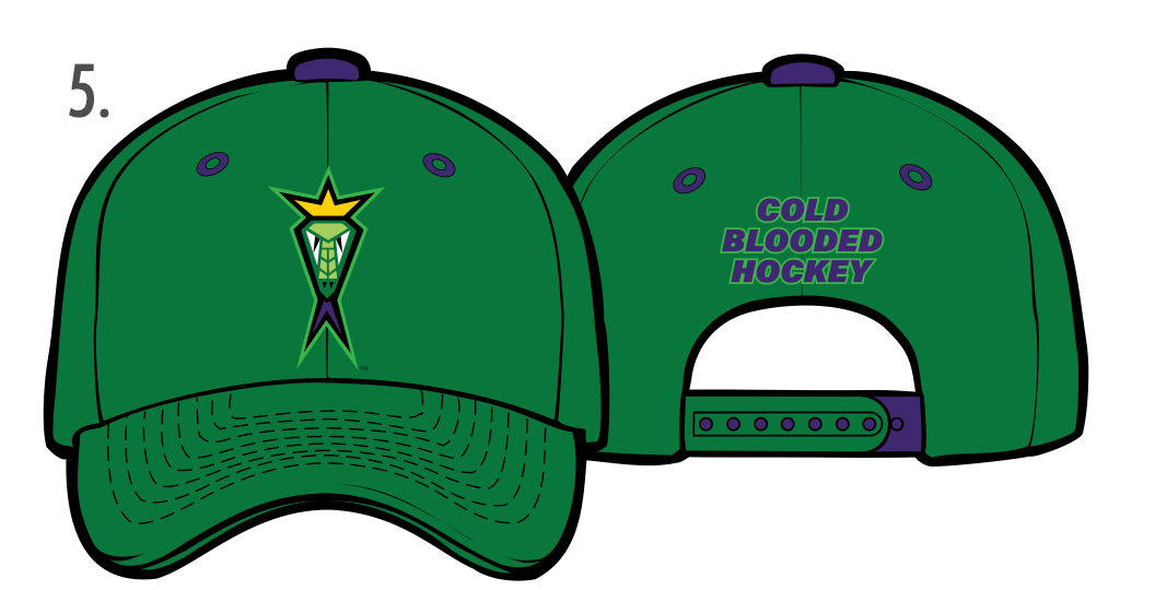 Lizard Kings Snapback Hat Jacksonville Icemen Team Store