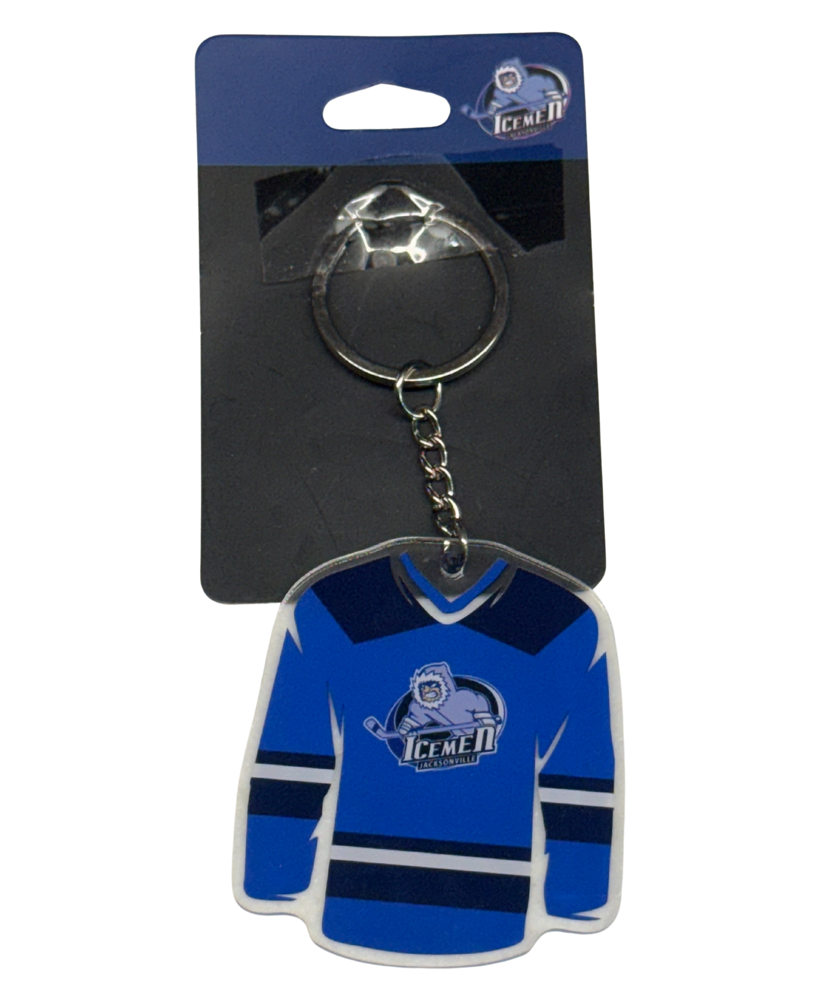 Jacksonville Icemen Acrylic Blue Jersey Keychain