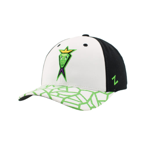 Lizard Kings Competitor White/Black Print Curved Brim Hat