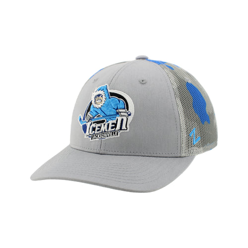 Jacksonville Icemen Dakota '24 Military Gray/Blue Primary Logo Hat