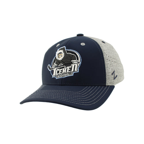 Jacksonville Icemen Action Dk Nvy/Lt Heather Grey Hat