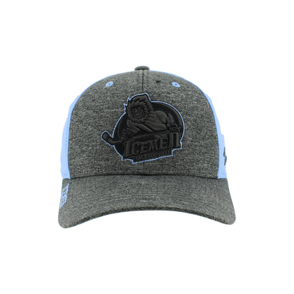 Jacksonville Icemen Myth Heather Charcoal/Lt Blue Fitted Hat