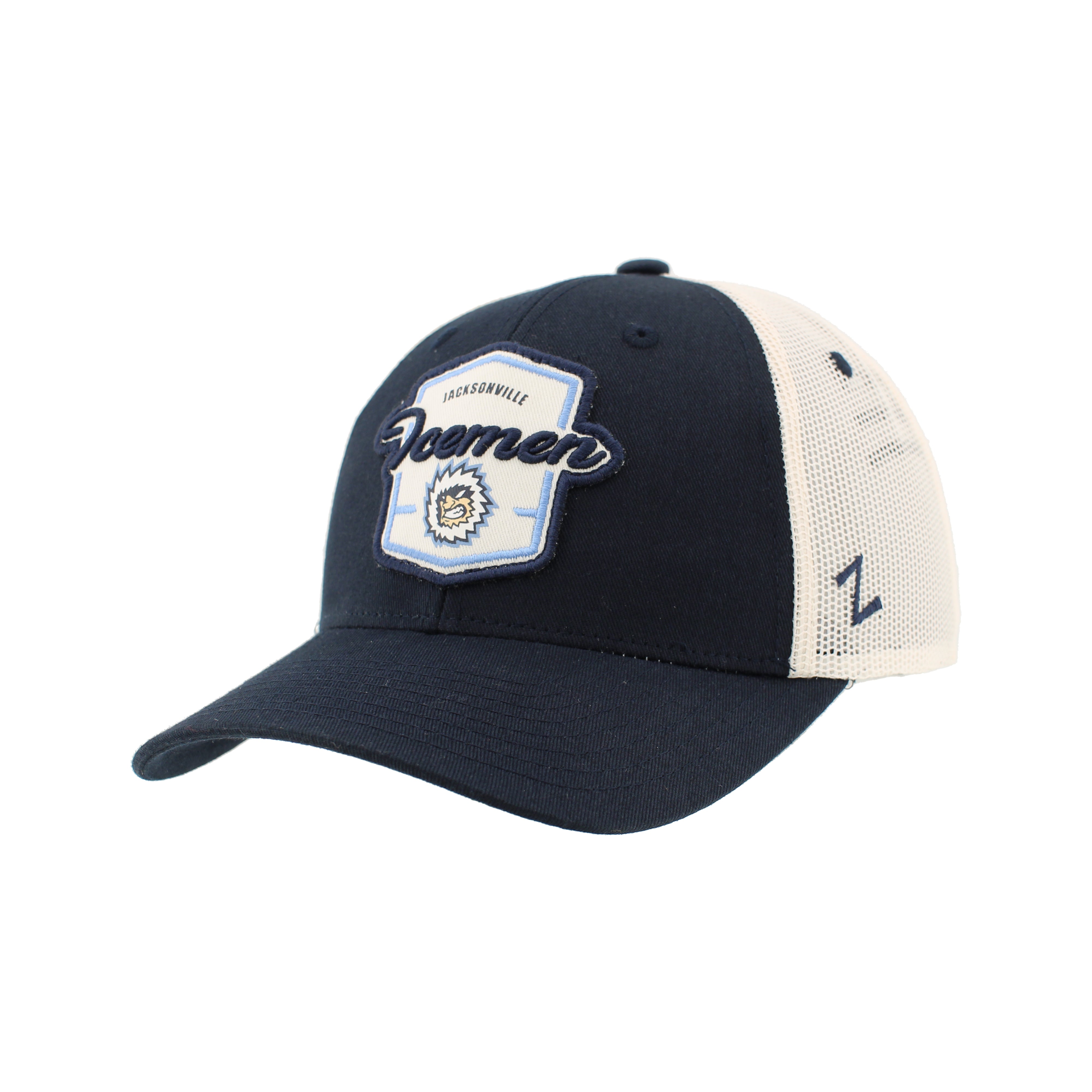 Jacksonville Icemen Big Rig Dark Navy/Crm Dragoon Trucker Hat