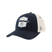 Load image into Gallery viewer, Jacksonville Icemen Big Rig Dark Navy/Crm Dragoon Trucker Hat