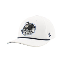 Load image into Gallery viewer, Jacksonville Icemen Backspin White/Dark Navy Caddie 3D Adjustable Hat
