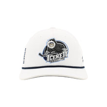 Load image into Gallery viewer, Jacksonville Icemen Backspin White/Dark Navy Caddie 3D Adjustable Hat