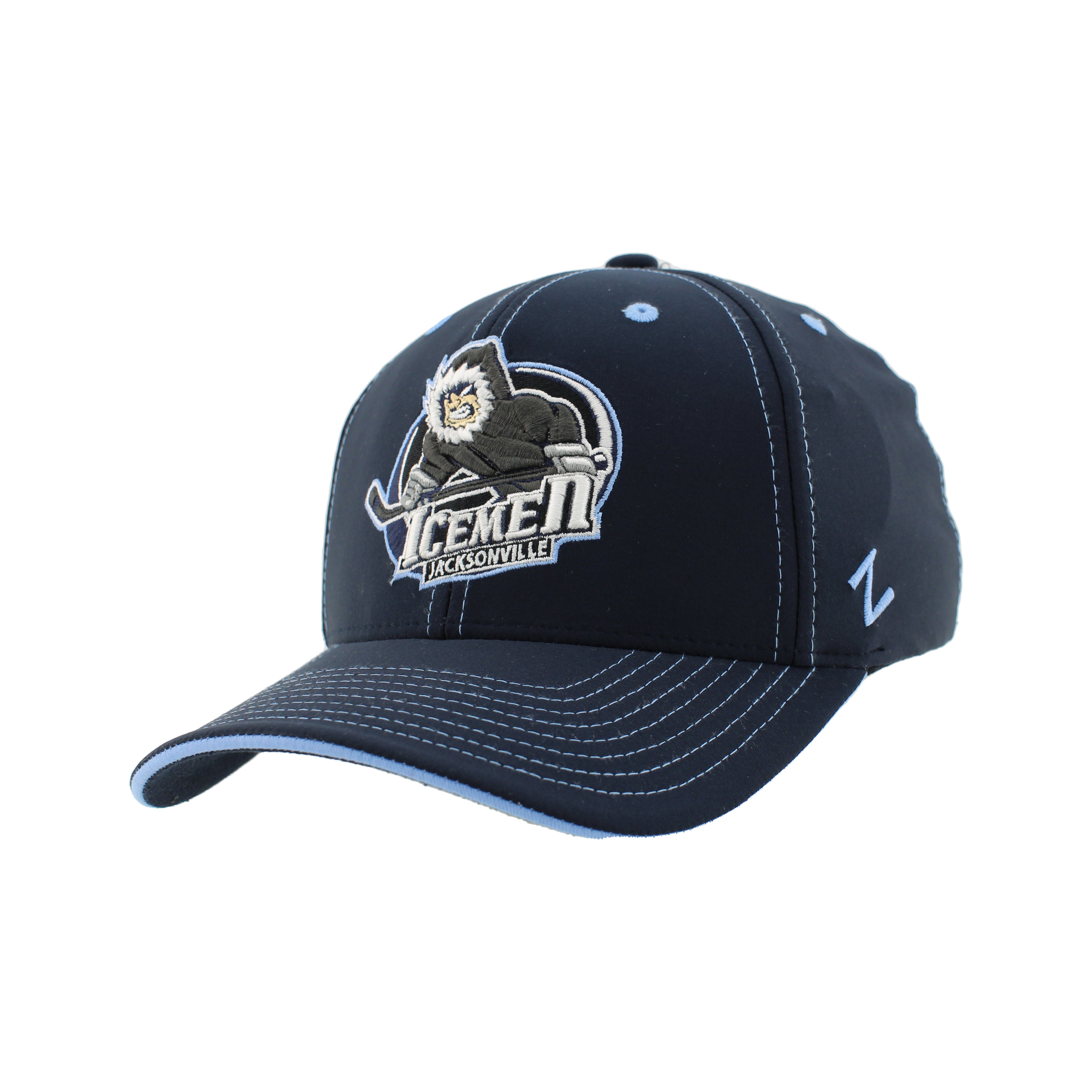 Jacksonville Icemen Hype 2 Dark Navy/ Lt Blue Fitted Hat