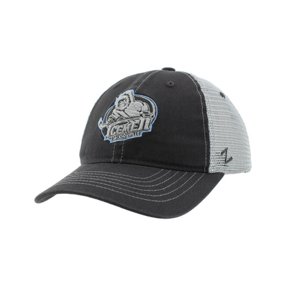 Jacksonville Icemen University Charcol/Light Gray Mesh Adjustable Hat