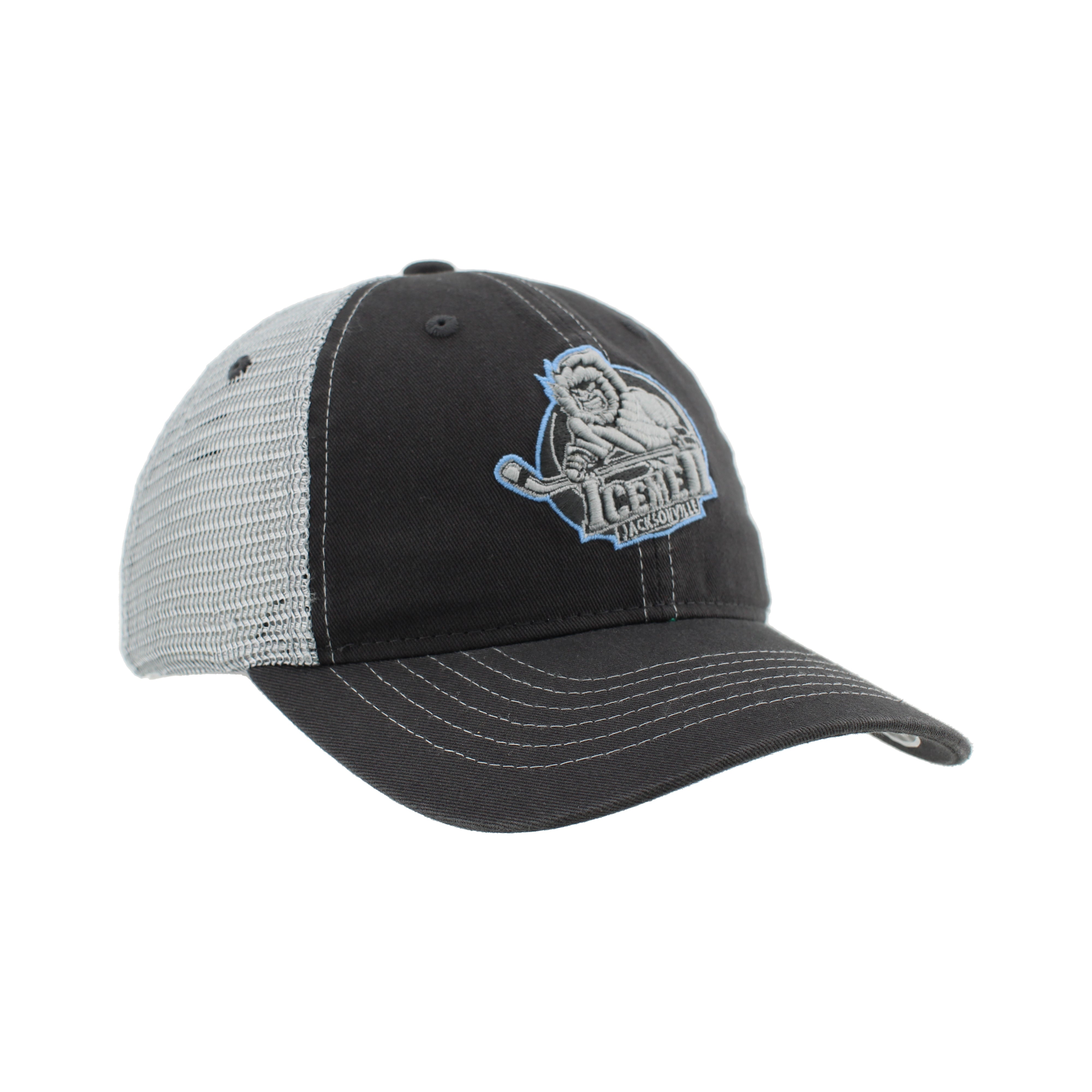 Jacksonville Icemen University Charcol/Light Gray Mesh Adjustable Hat