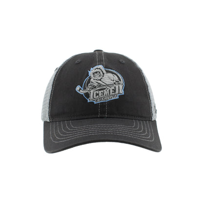 Jacksonville Icemen University Charcol/Light Gray Mesh Adjustable Hat