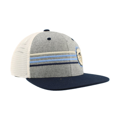 Jacksonvile Icemen First Cut Striped 3D Striped Mesh Adjustable Hat