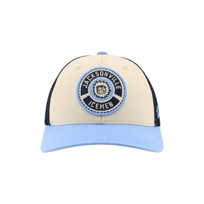 Jacksonville Icemen Homespun Stone/Lt Blue/Navy Adjustable Hat