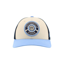 Load image into Gallery viewer, Jacksonville Icemen Homespun Stone/Lt Blue/Navy Adjustable Hat
