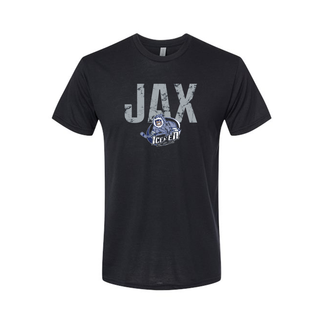 Jacksonville Icemen Black Distressed 10 Triblend Tee