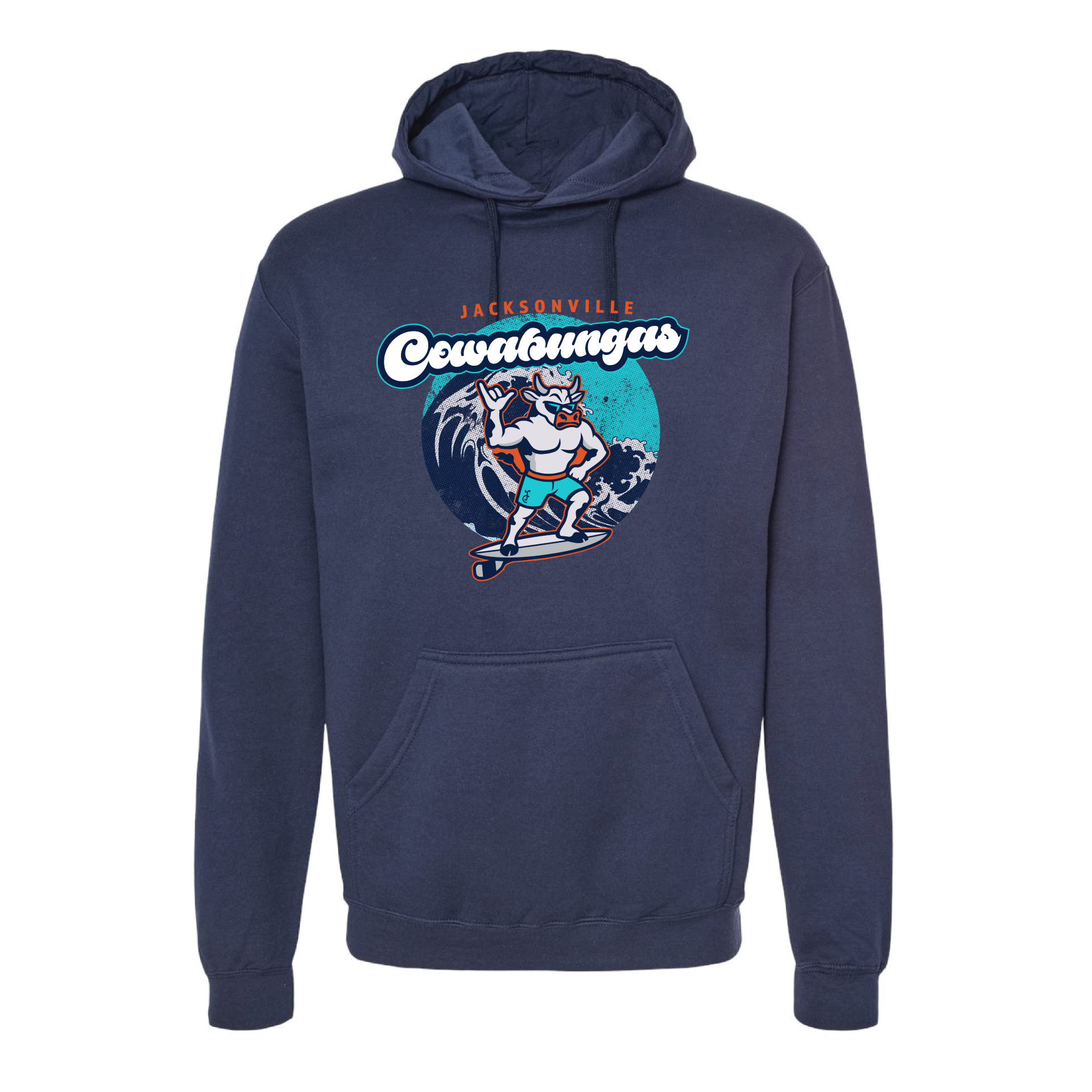 Cowabunga Navy Hoodie