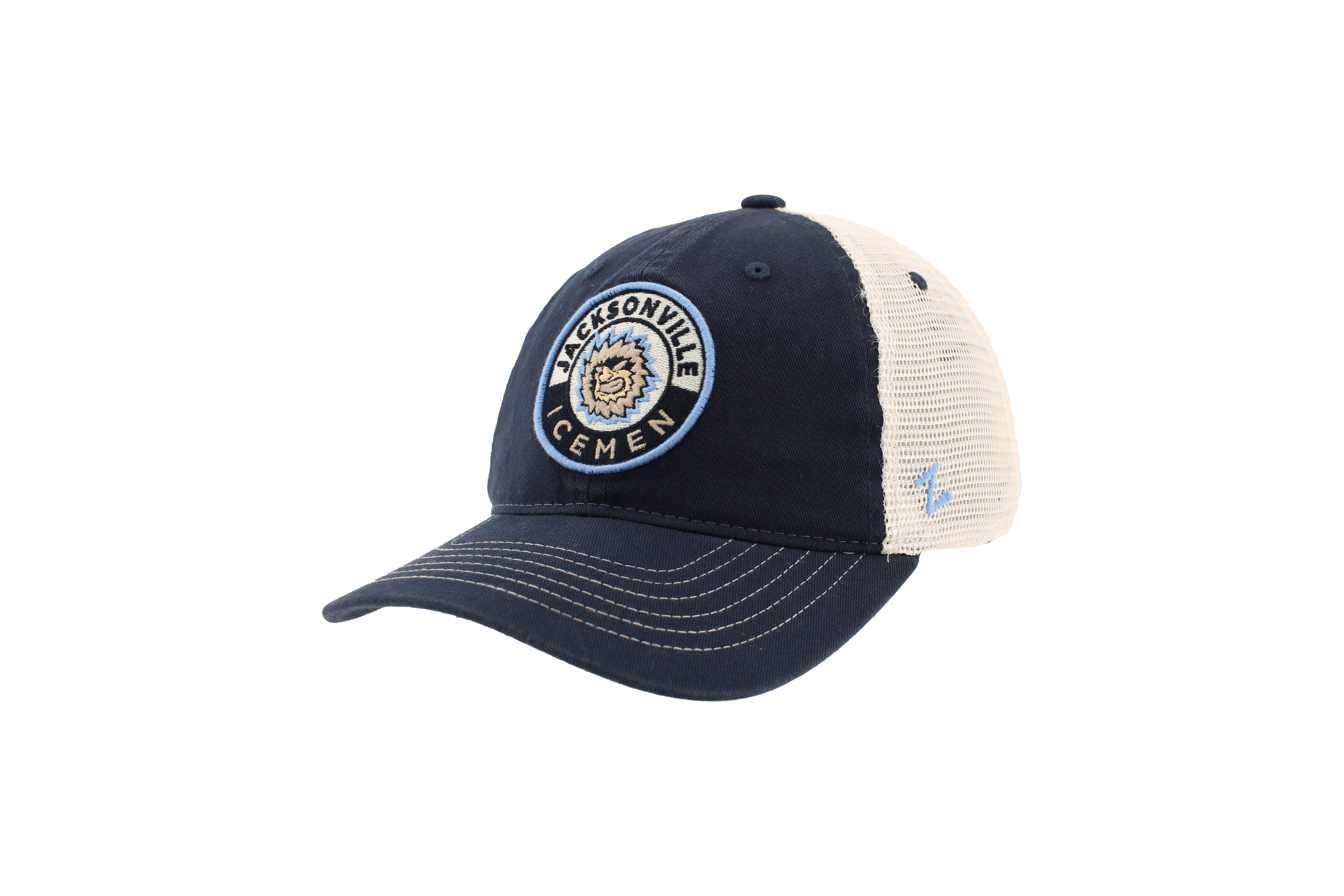 Jacksonville Icemen Navy/White Mesh Back Hat
