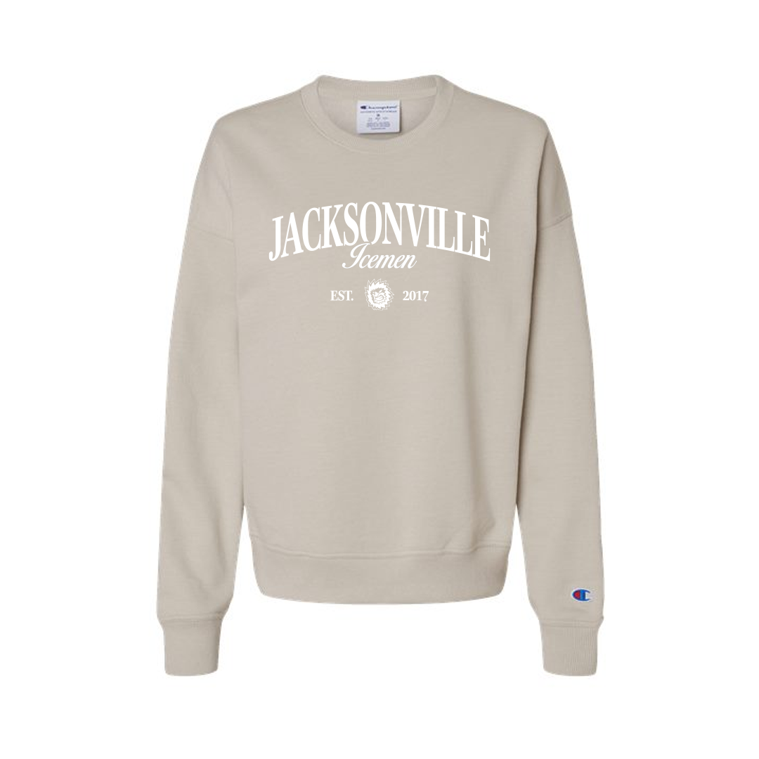 Jackskonville Icemen Women's Sand 31 Powerblend Crewneck