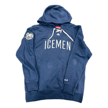 Load image into Gallery viewer, Jacksonville Icemen CCM Navy Hockey Laced Hoodie