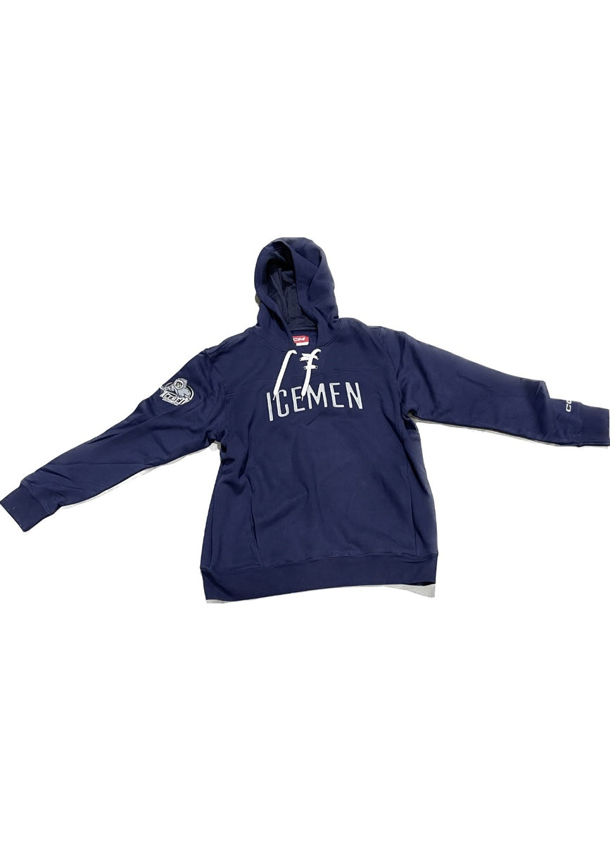 Jacksonville Icemen CCM Navy Hockey Laced Hoodie Jacksonville Icemen