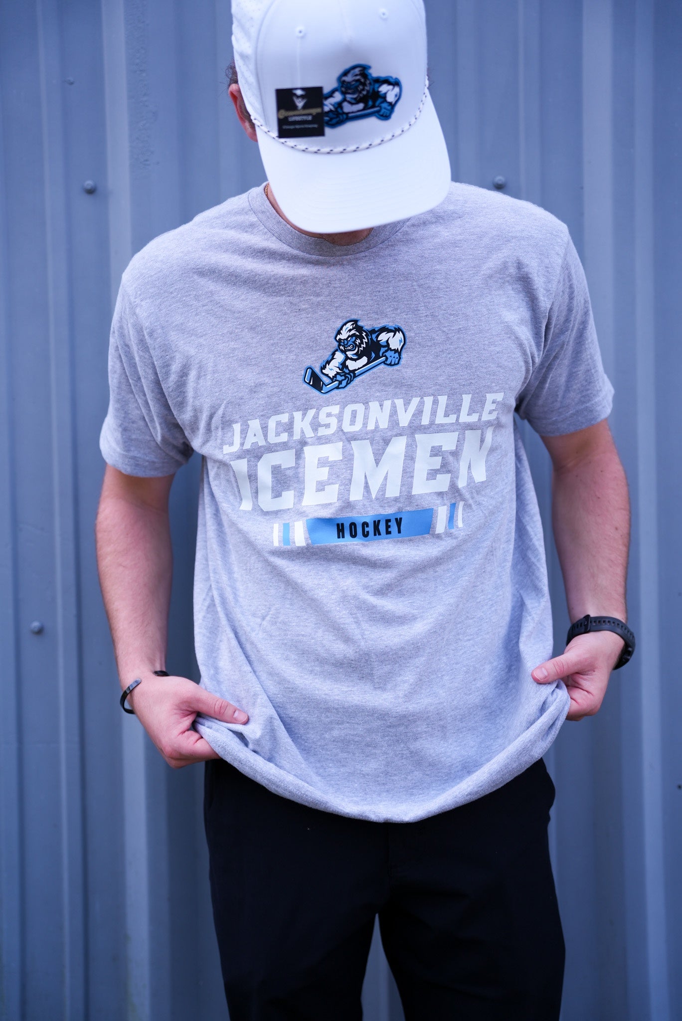 Jacksonville Icemen Heather Grey D12 Fine Jersey T-Shirt