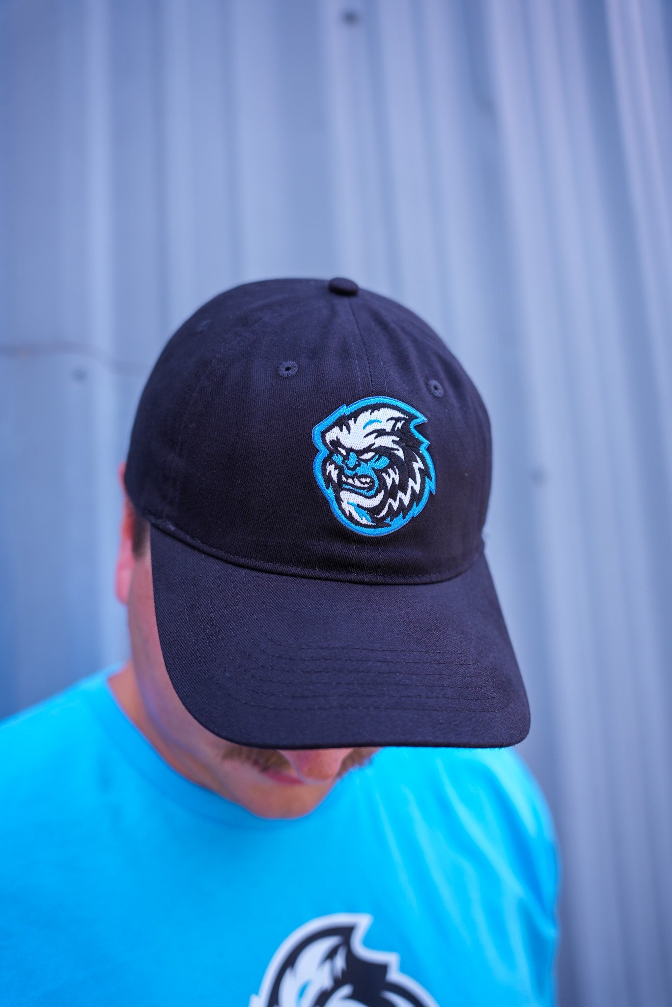 Jacksonville Icemen Black Secondary Logo Brushed Twill Low Profile Cap