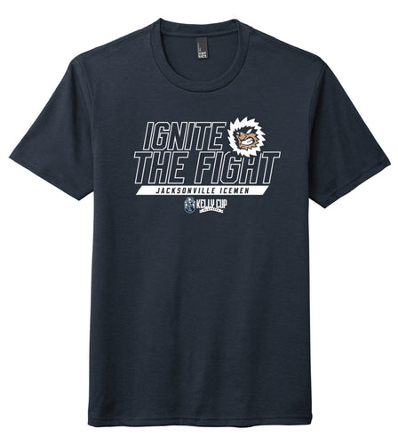 Jacksonville Icemen Navy '24 Playoff Ignite the Fight T-Shirt