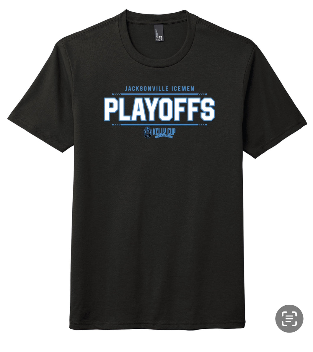 Jacksonville Icemen '24 Black Playoff OutlineT-Shirt
