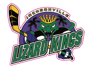 Jacksonville Icemen 1.25" Lizard King Hard Enamel Lapel Pin