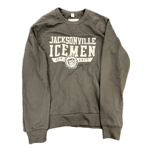 Jacksonville Icemen Grey Long-Sleeved Crewneck