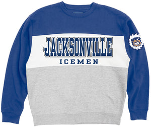 Jacksonville Icemen Blue Big Boost Crew Neck Sweatshirt