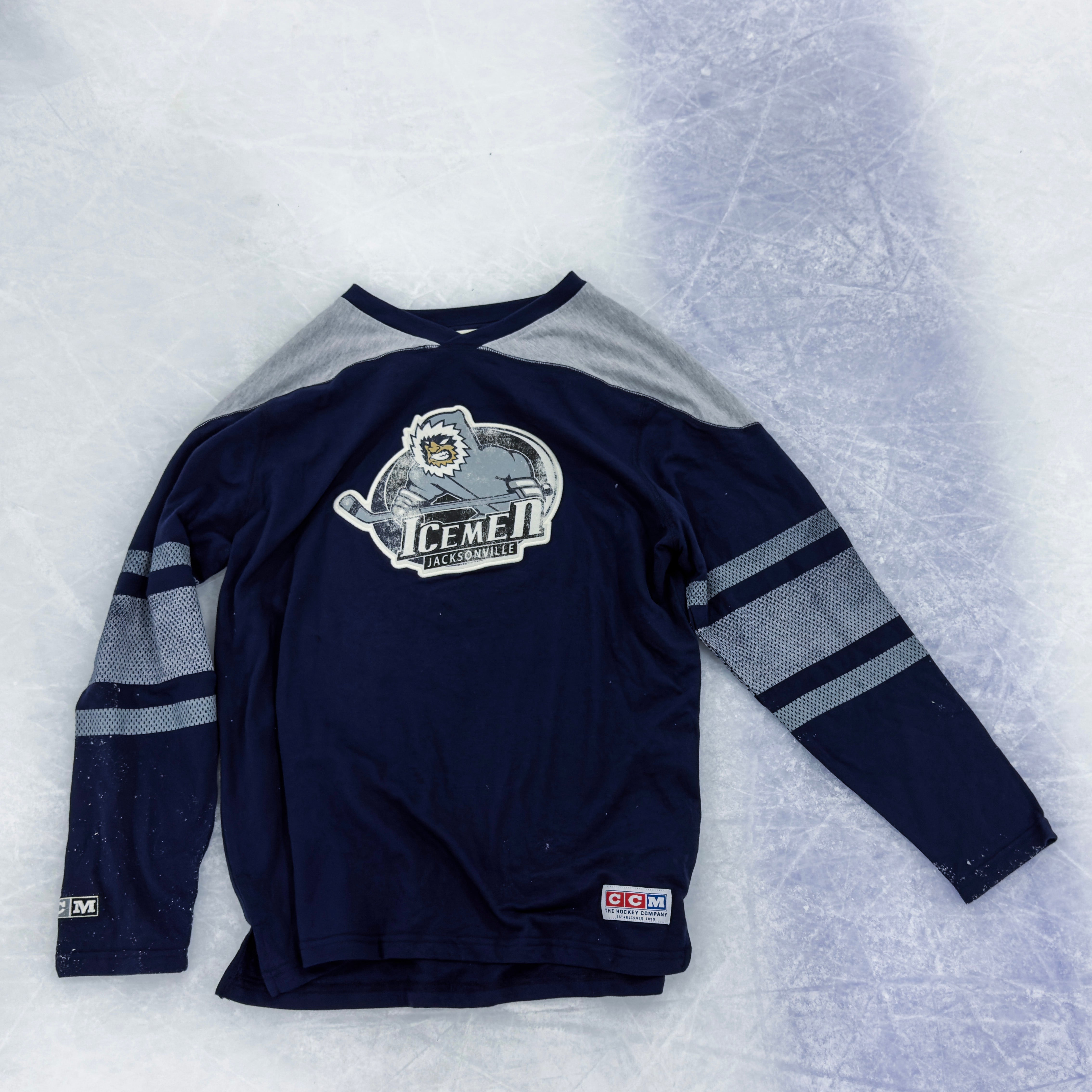 Jacksonville Icemen CCM True Navy Long Sleeve Crew